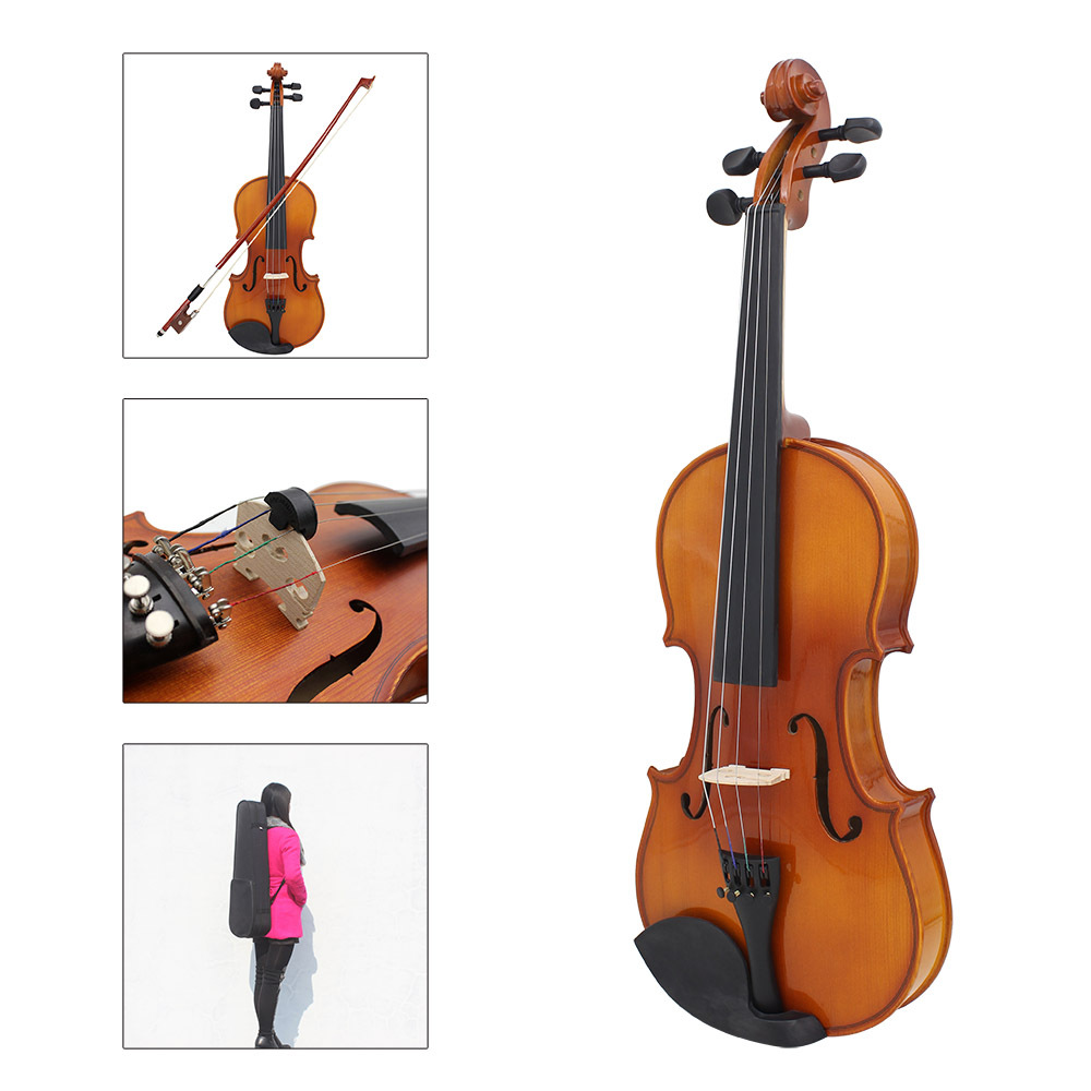 正品阿斯顿维拉AV-03自然色亮光小提琴虎纹实木小提琴乐器批发